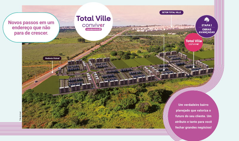 Vista aérea do Total Ville Conviver — Condomínio 2, em Santa Maria-DF